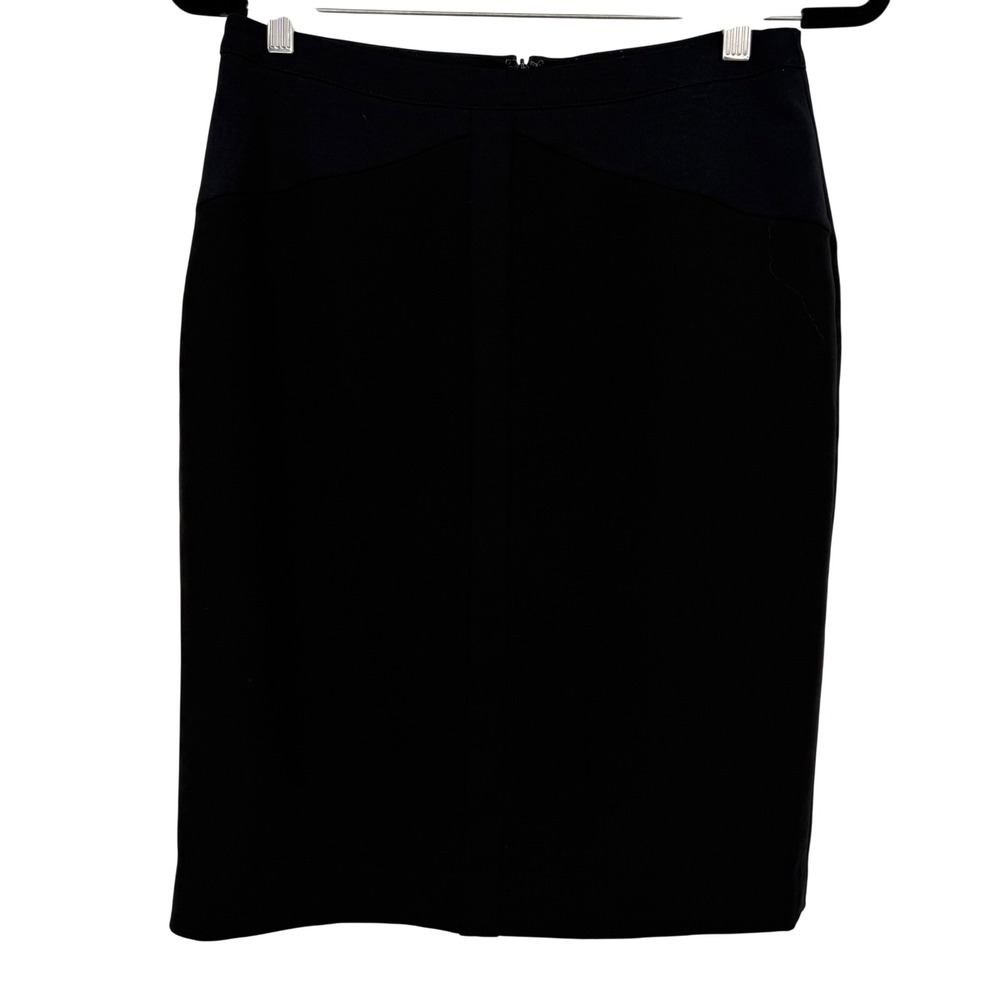 Adrianna Papell Pencil Skirt Women 4 Black Professional High Waisted Knee Office